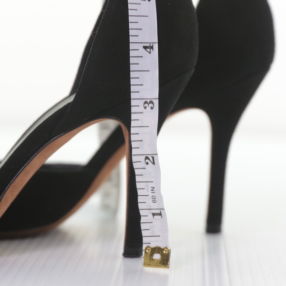 Vince Black Suede D’Orsay Pointy Toe Stiletto Pumps Shoes Womens 7.5M/38EU Italy - Picture 9 of 9